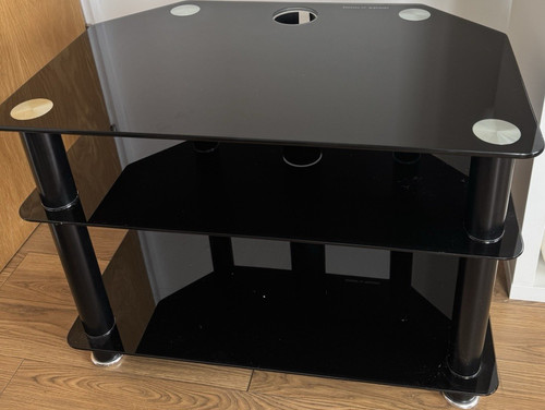 Black glass metal - black, corner