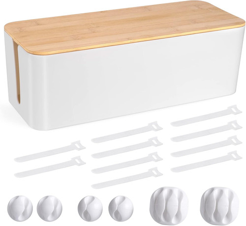 Cable management box wooden - box,