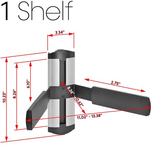 Wall mount shelf under - mount, tv